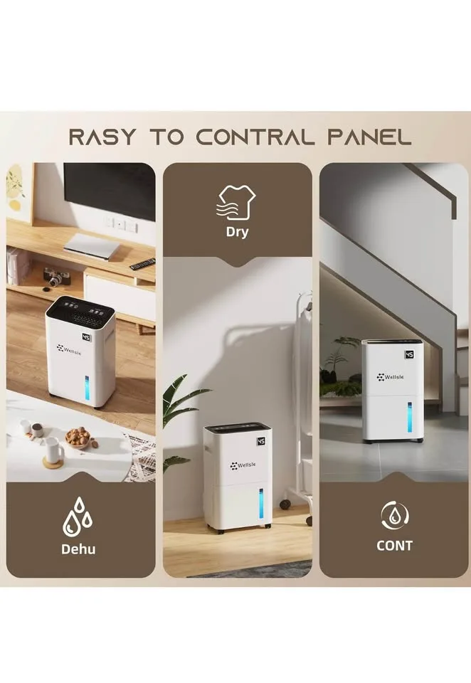 Wellsle Dehumidifier 50 Pint w/ Smart Humidity Control image indicator(5)