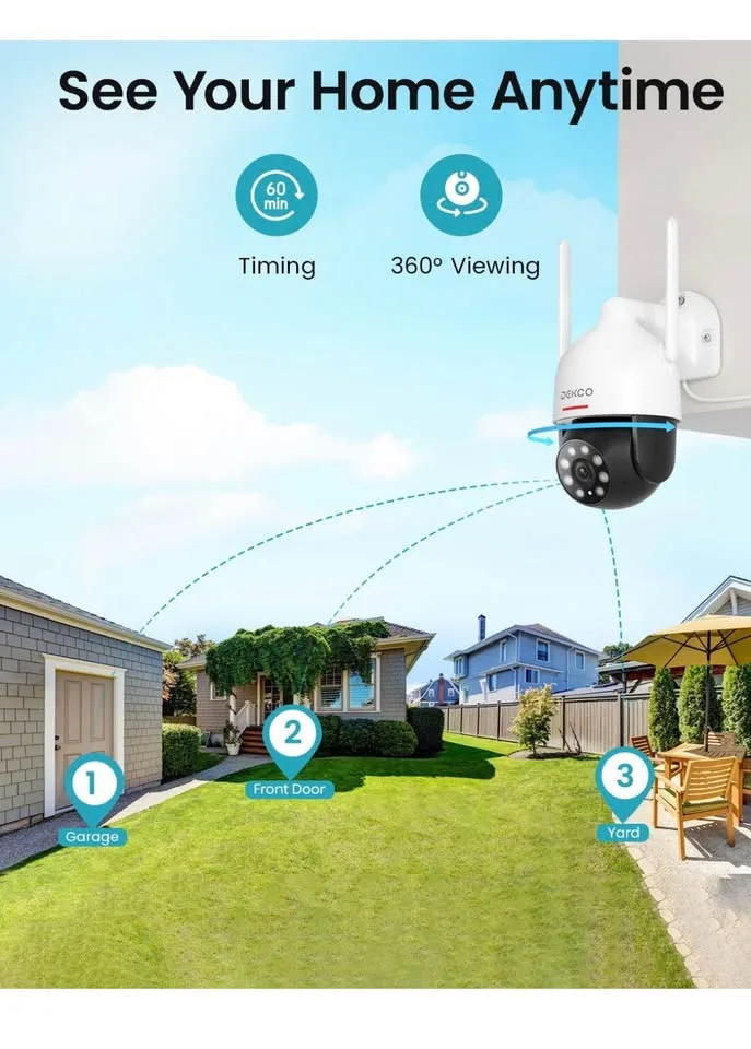 DEKCO 2K Outdoor Security Camera image indicator(4)
