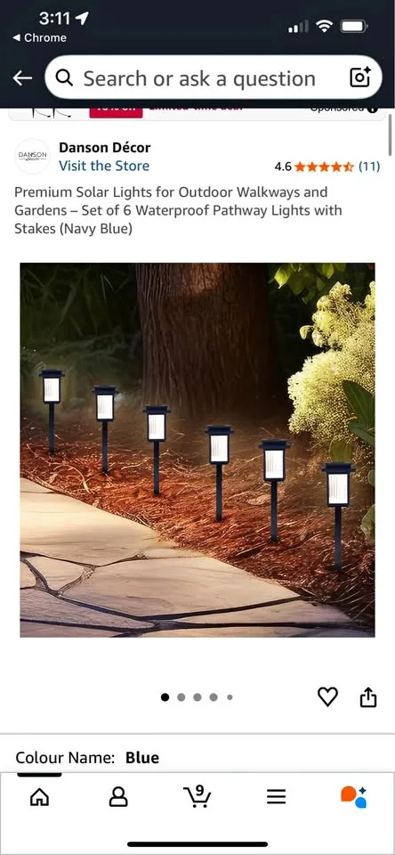 Solar Lights for Outdoor Walkways - Set of 6 thumbnail