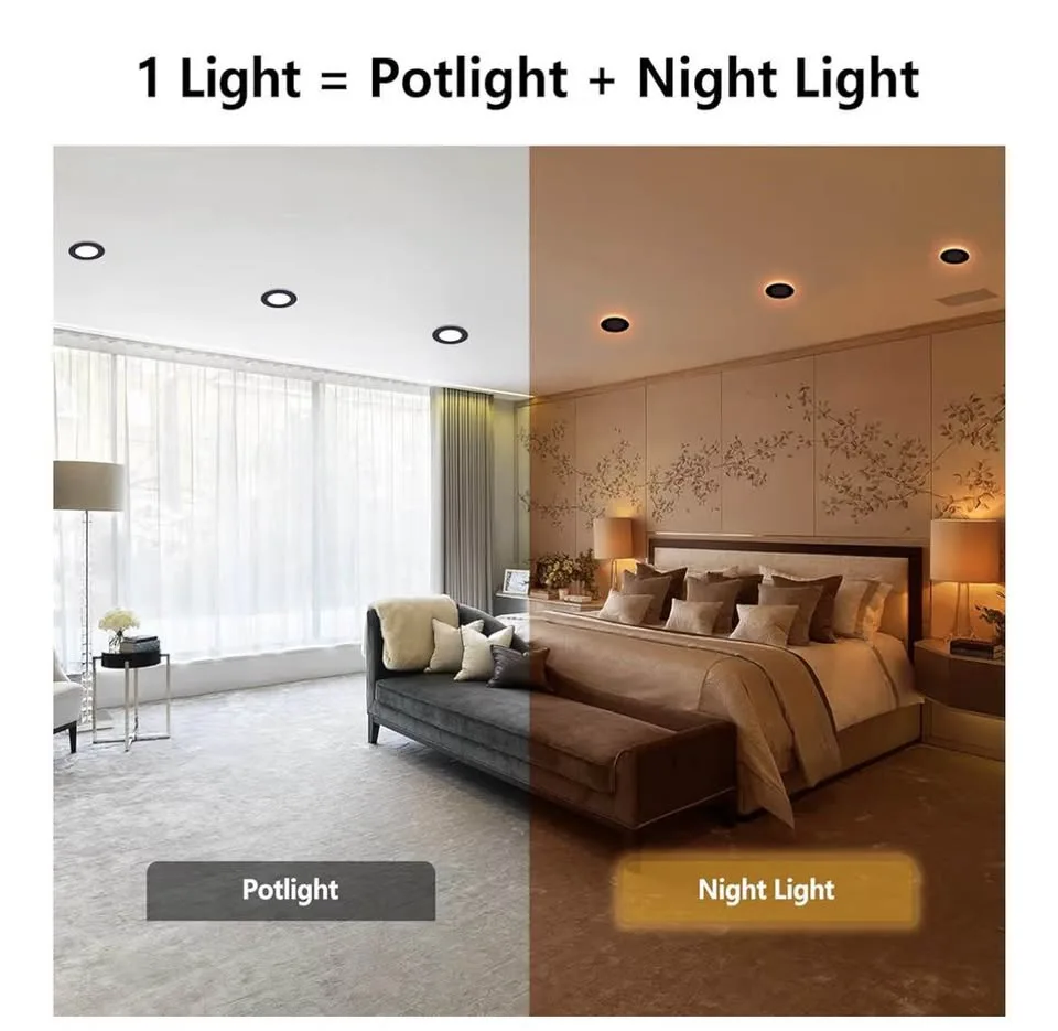 Togalonn LED Pot Lights 4 Inch Recessed with Night Light image indicator(4)