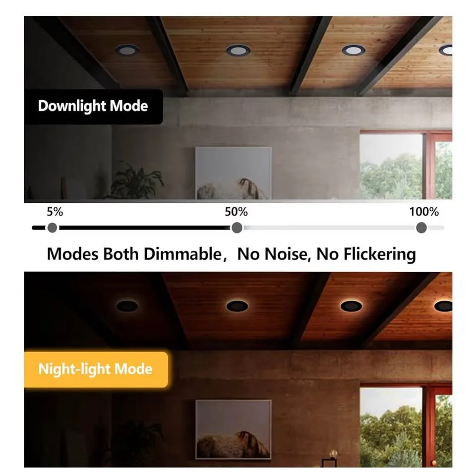 Togalonn LED Pot Lights 4 Inch Recessed with Night Light image indicator(5)