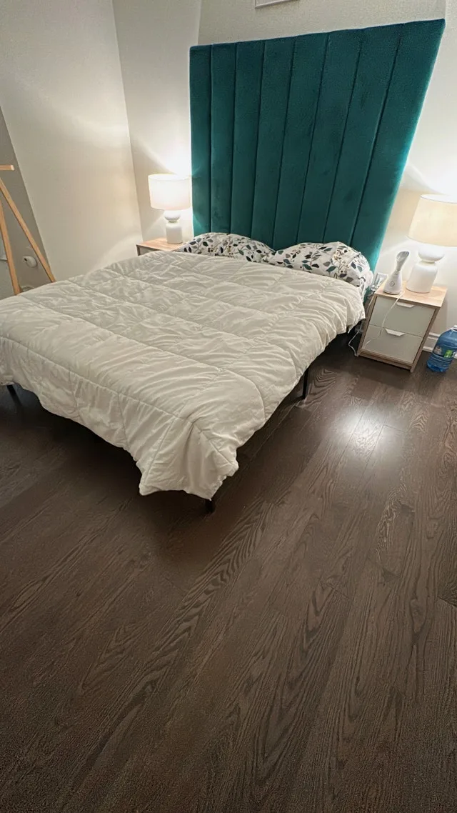 Green Velvet Queen Size bed (Pickup Only Brampton) image indicator(2)