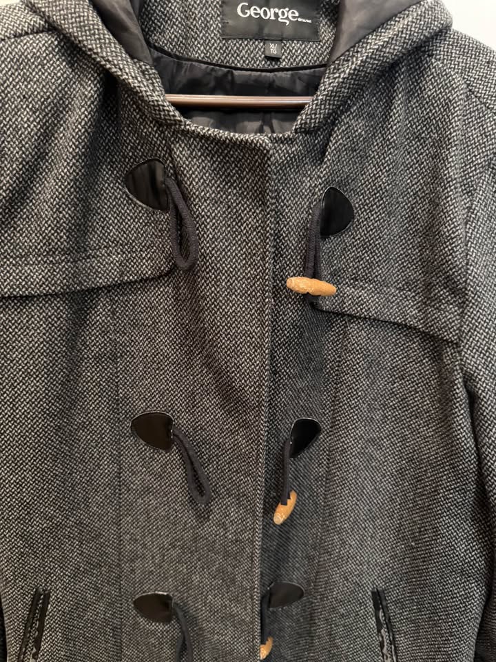 Women’s Grey Wool-Blend Duffle Coat – Toggle Closure, Warm Winte - photo 4
