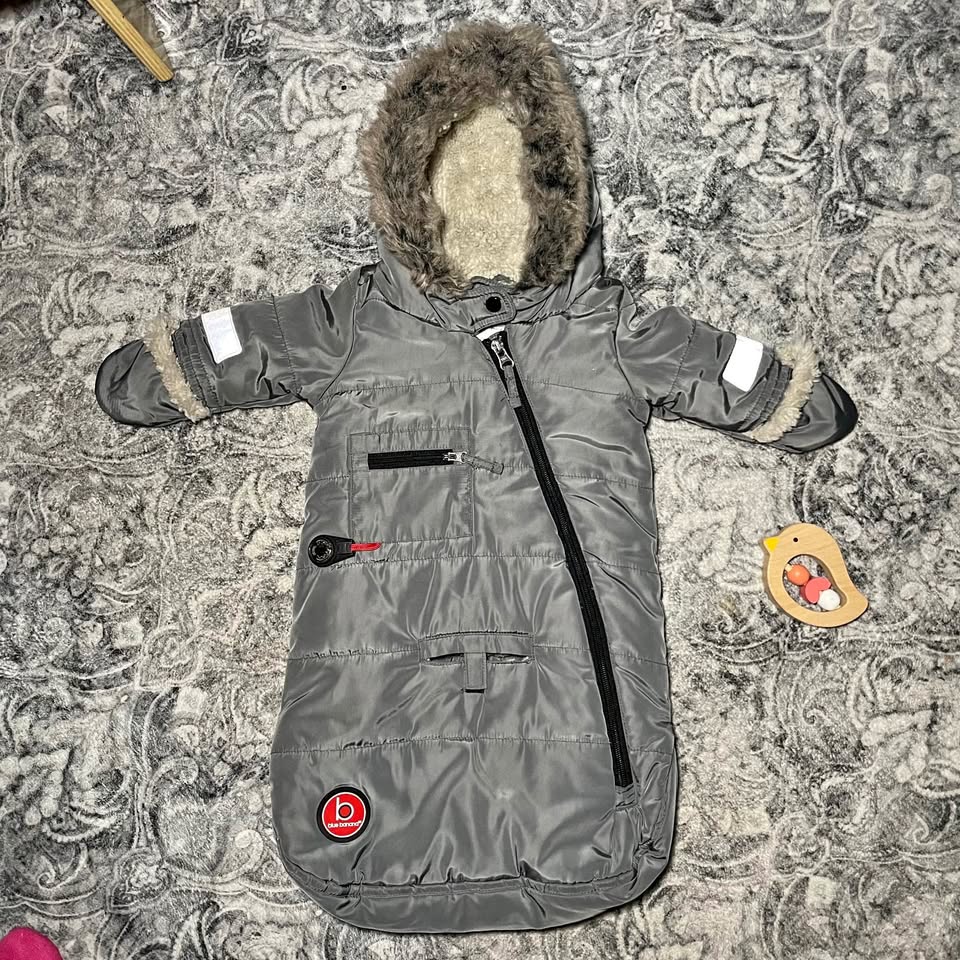 Snowsuit 0-3 Months Sherpa Car Seat/Stroller - Blue Banana