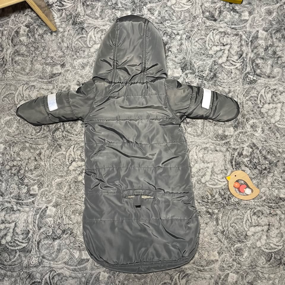 Snowsuit 0-3 Months Sherpa Car Seat/Stroller - Blue Banana - photo 4
