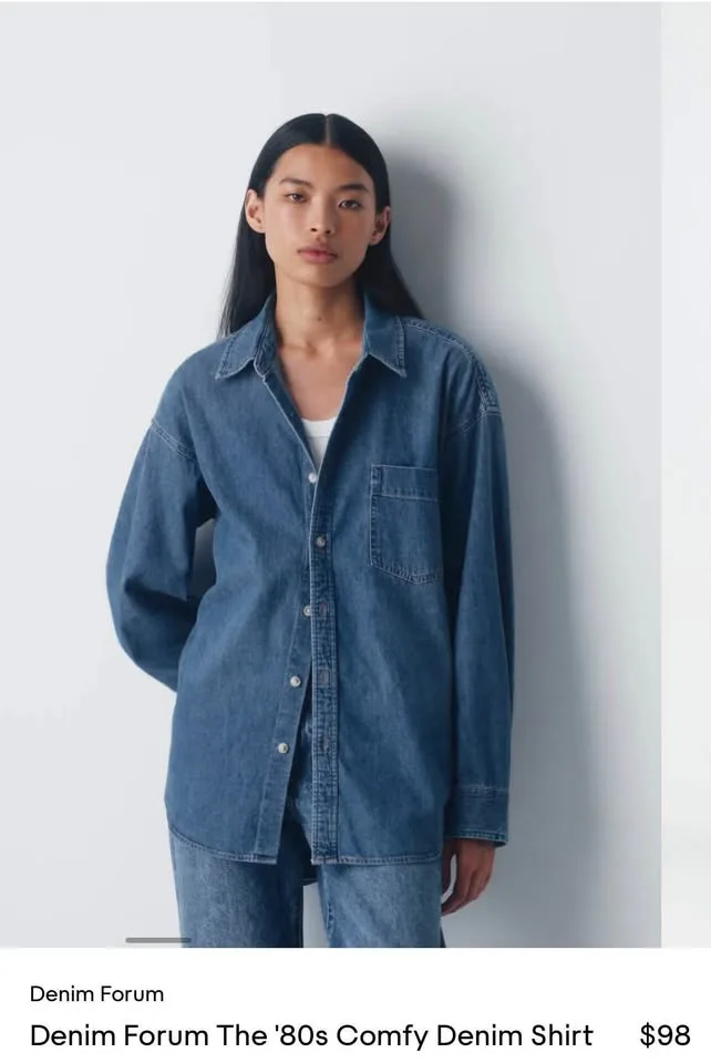 Aritzia Denim Forum The '80s Comfy Denim Shirt image indicator(2)