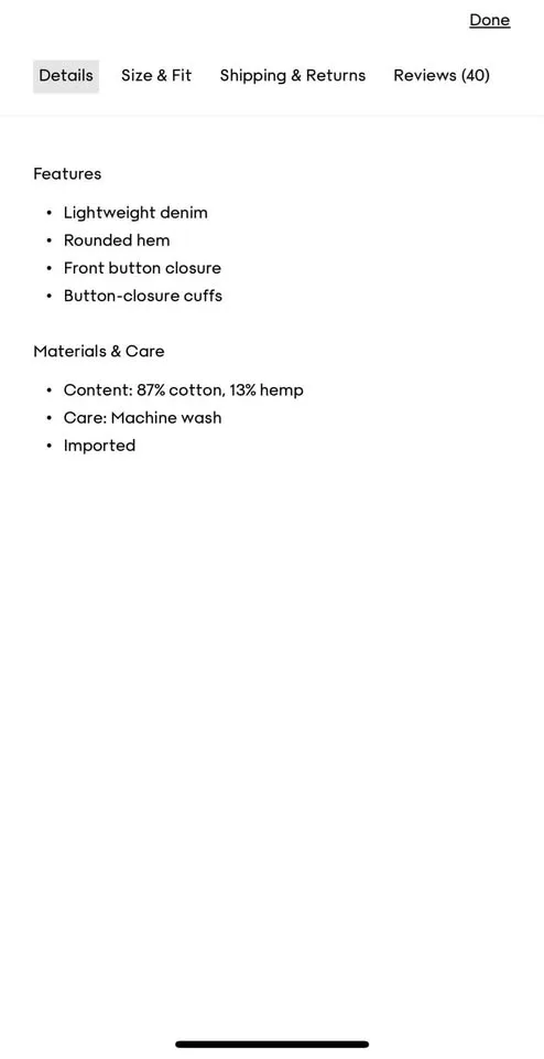 Aritzia Denim Forum The '80s Comfy Denim Shirt image indicator(3)