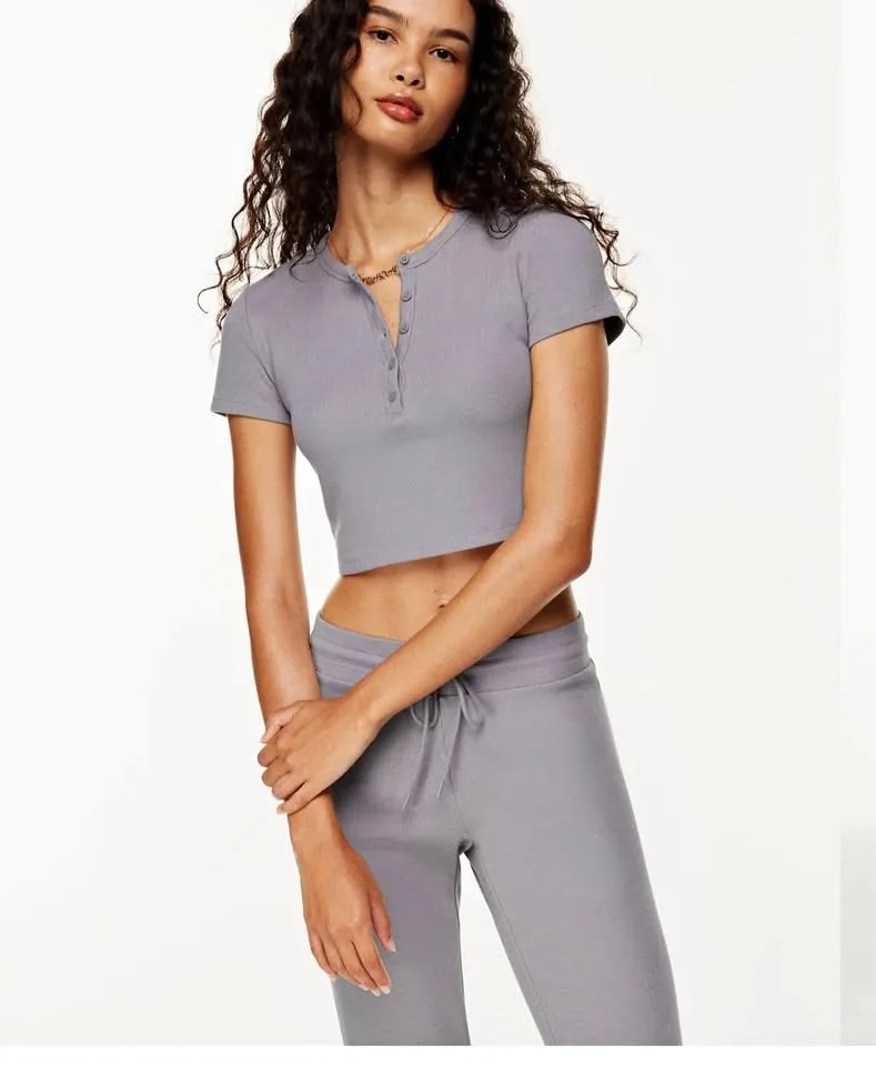 Aritzia Baby Waffle Cropped T-shirt
