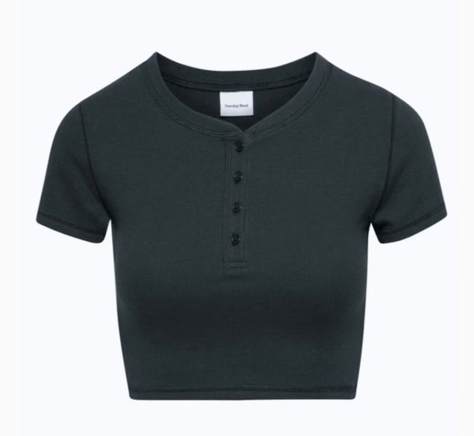 Aritzia Baby Waffle Cropped T-shirt - photo 2