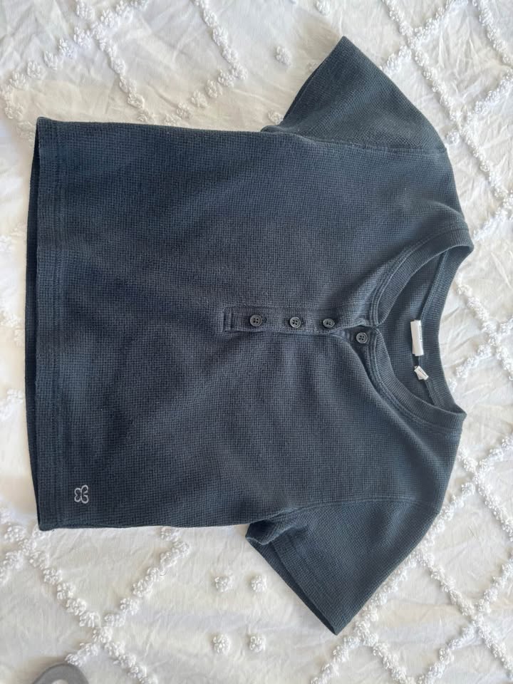 Aritzia Baby Waffle Cropped T-shirt - photo 3
