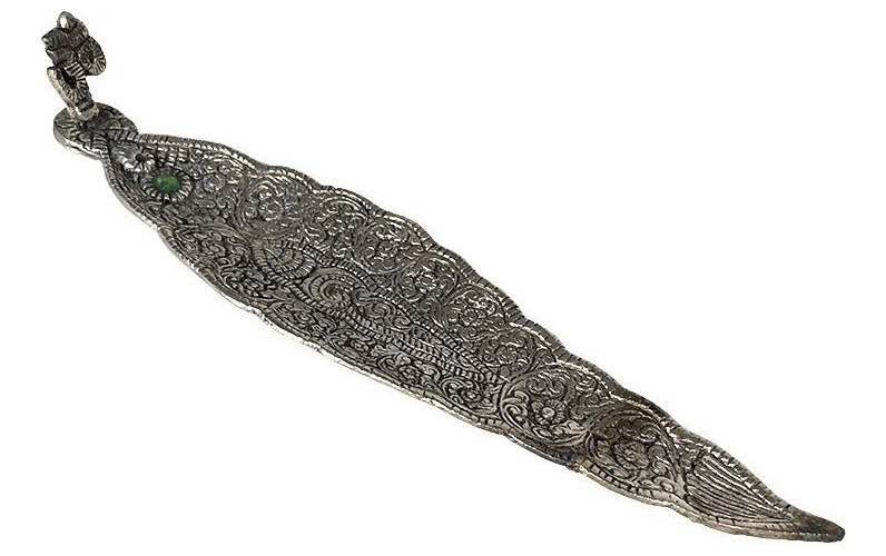 Indian Silver Incense Burner Om | Yoga Decor - photo 3