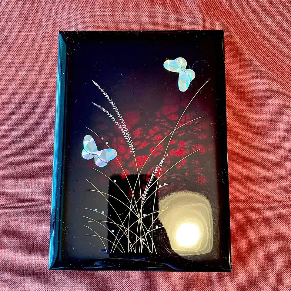 Vintage✨Japanese Lacquered Address Book thumbnail