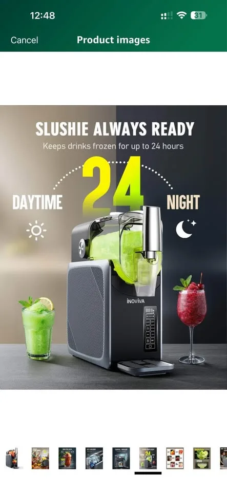 Slushy Machine, INOVIVA S1.2 No Ice Needed image indicator(6)