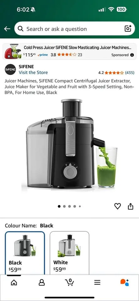 SiFENE 400W Centrifugal Juicer Machine, New