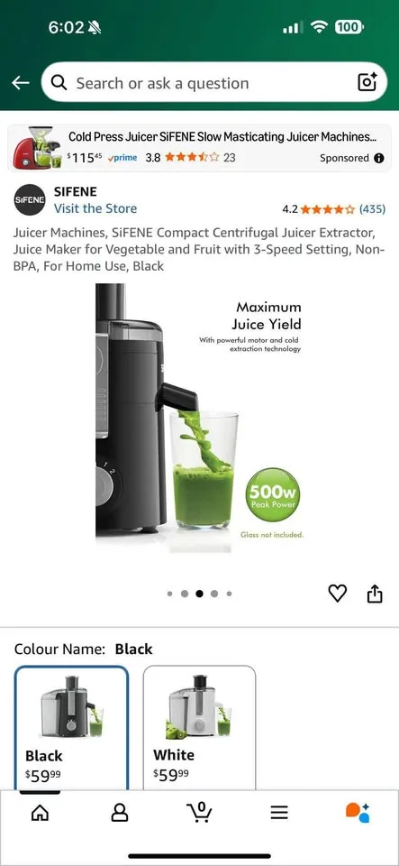 SiFENE 400W Centrifugal Juicer Machine, New image indicator(2)