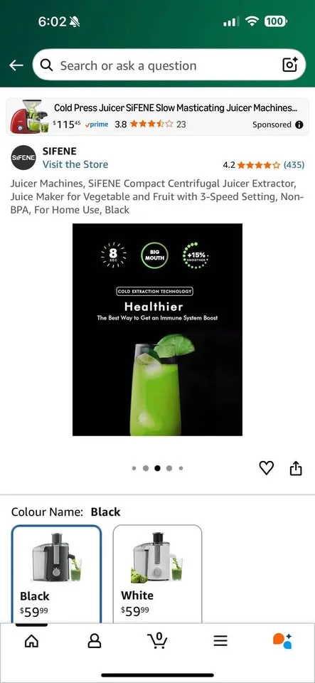 SiFENE 400W Centrifugal Juicer Machine, New image indicator(4)