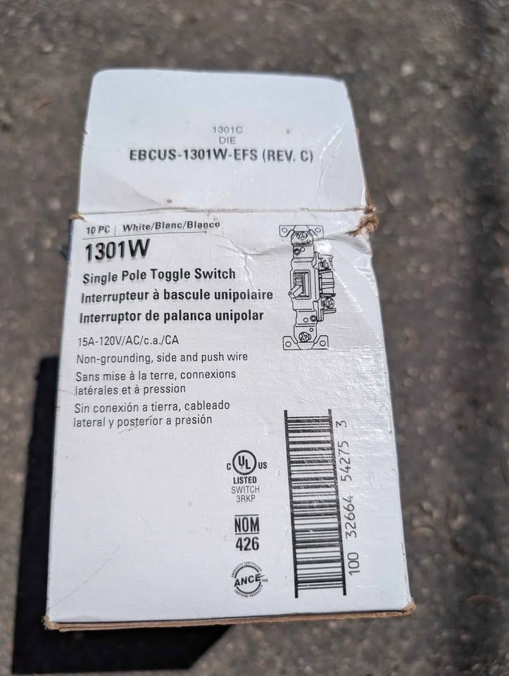 Eaton Single Pole Light Switch - photo 4