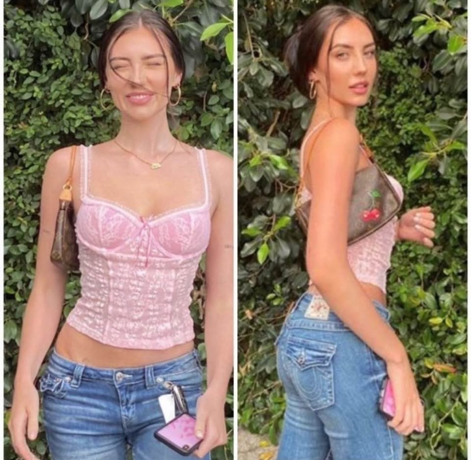 Victoria's Secret Y2K Rare Sydney Carlson Pink Lace Bustier top - photo 4