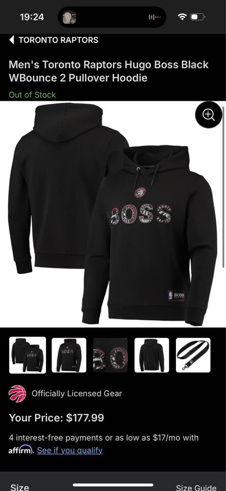 Toronto Raptors x Hugo Boss hoodie - photo 5