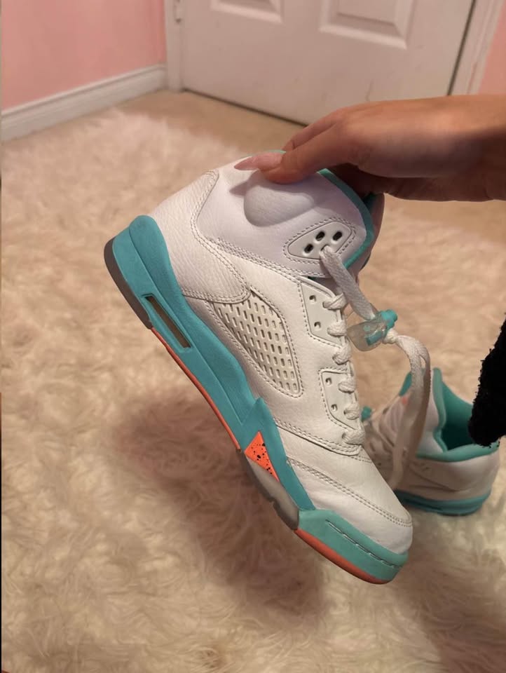 JORDAN 5 LIGHT AQUA / MIAMI - photo 4
