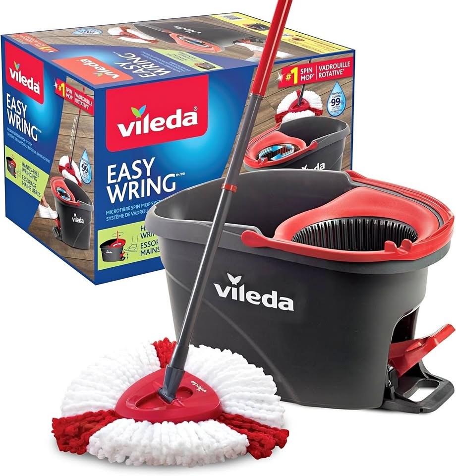 Vileda EasyWring Spin Mop & Bucket – Like New!