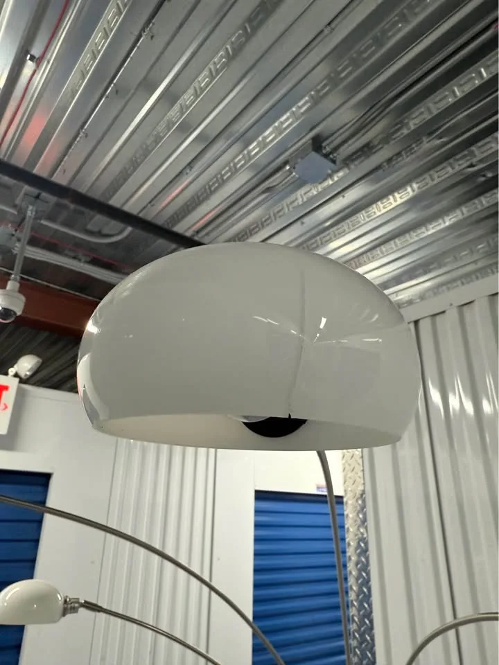 Arc Floor 5 Arm Lamp With Marble Base Glass Shades 6ft+ Tall image indicator(5)