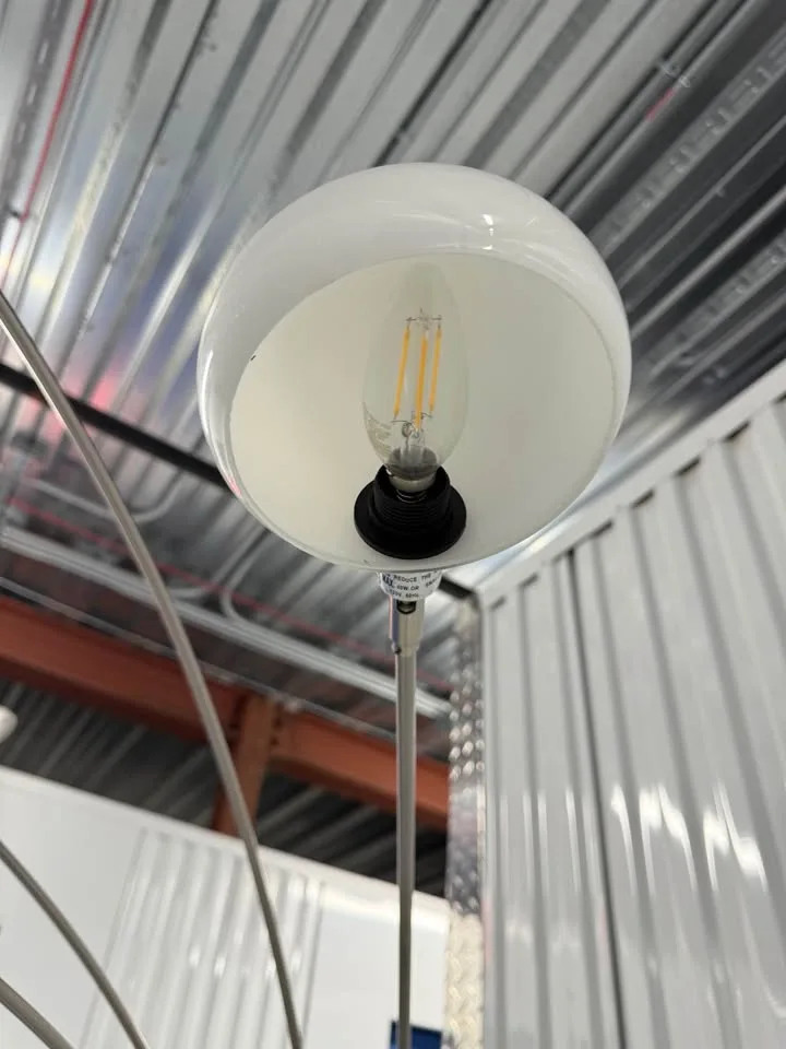 Arc Floor 5 Arm Lamp With Marble Base Glass Shades 6ft+ Tall image indicator(6)