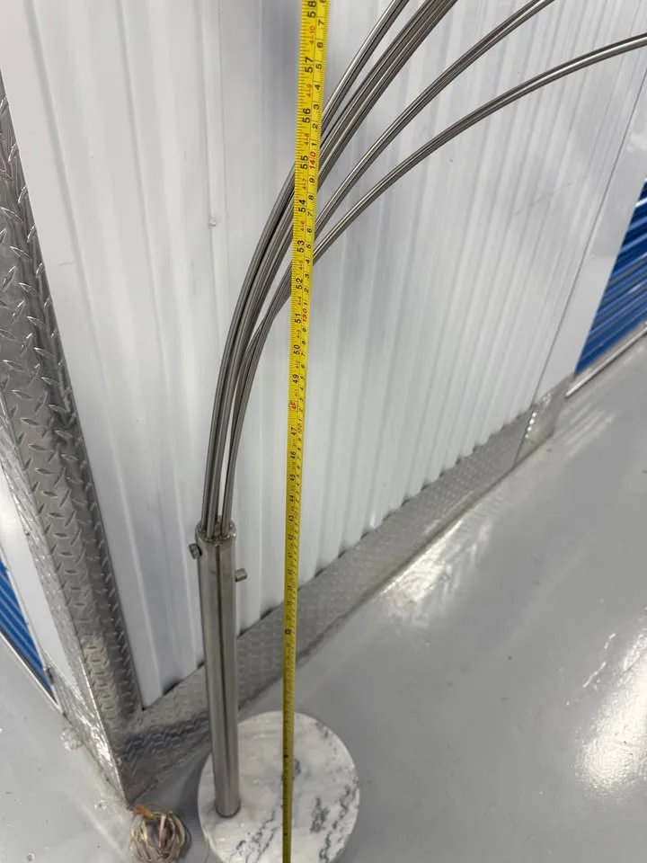 Arc Floor 5 Arm Lamp With Marble Base Glass Shades 6ft+ Tall image indicator(9)