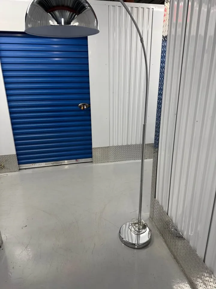 Chrome Arc Floor Lamp Modern Dome Shade 6ft Tall image indicator(3)