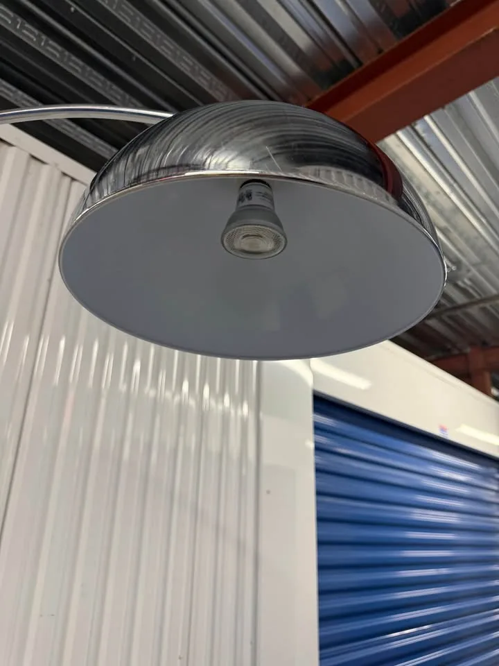 Chrome Arc Floor Lamp Modern Dome Shade 6ft Tall image indicator(4)