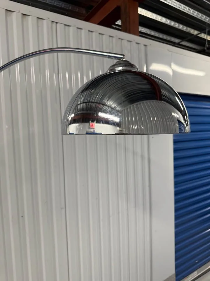 Chrome Arc Floor Lamp Modern Dome Shade 6ft Tall image indicator(5)