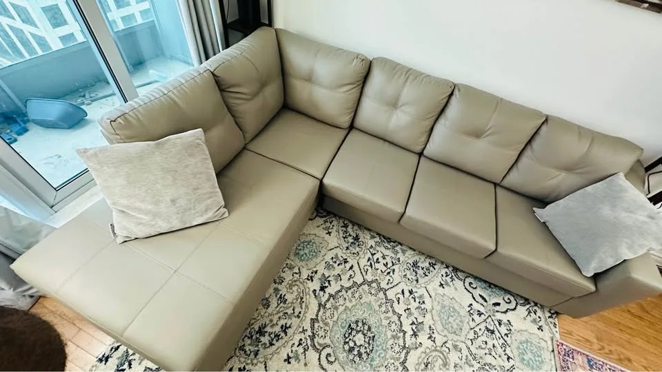 Lightly used L shape sectional sofa for sale image indicator(2)