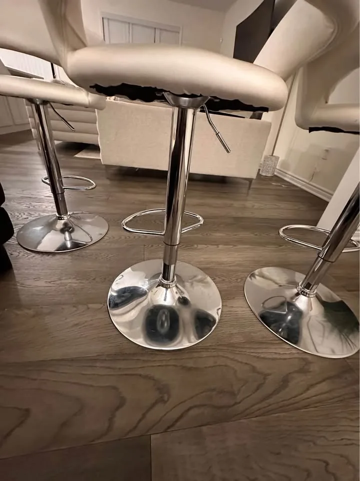 MOVING SALE- 3 TALL adjustable chairs. image indicator(7)