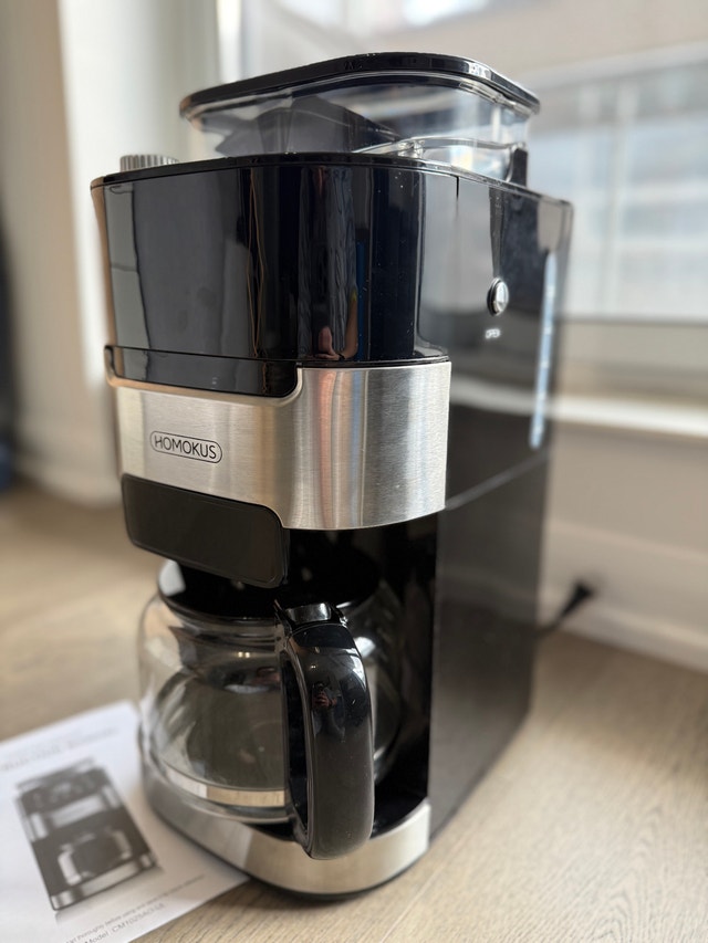 Programmable 10-Cup Coffee Maker with Grinder, Touch Screen, 1.5