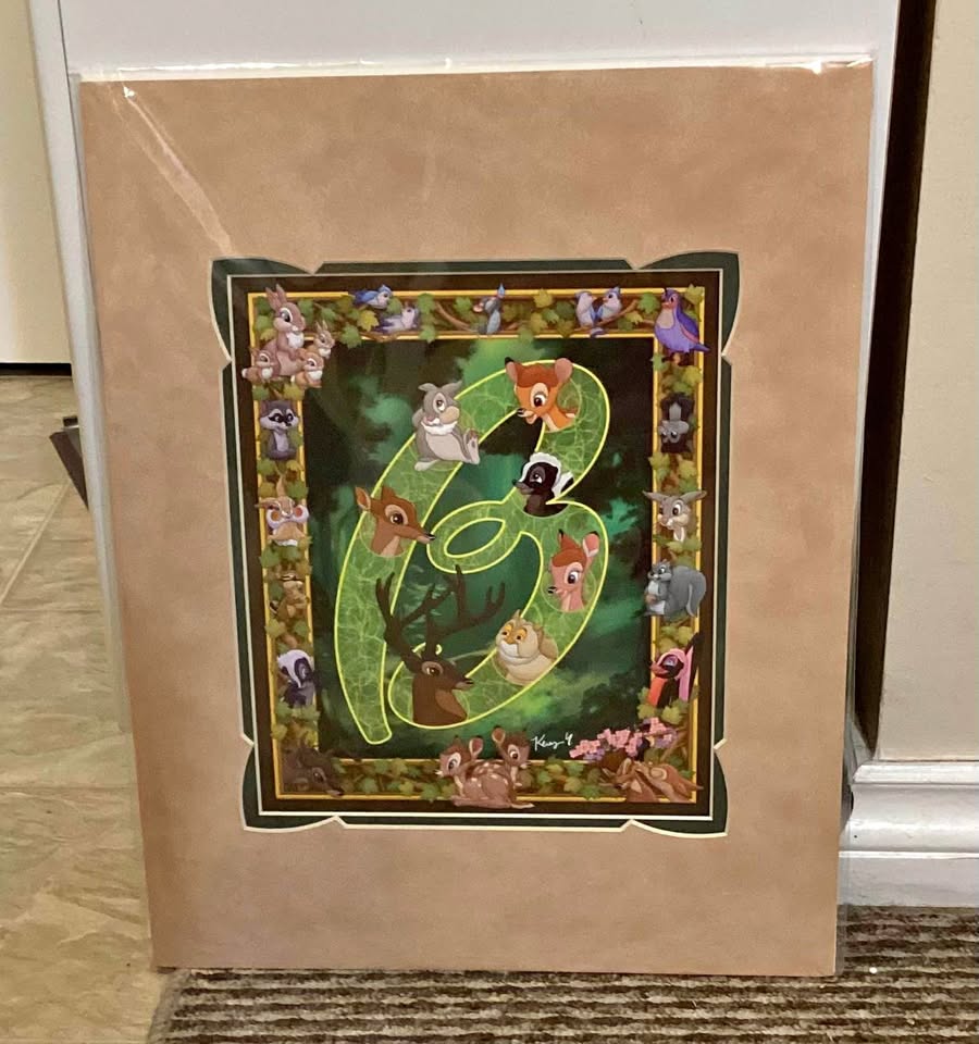 Bambi print from Disneyland