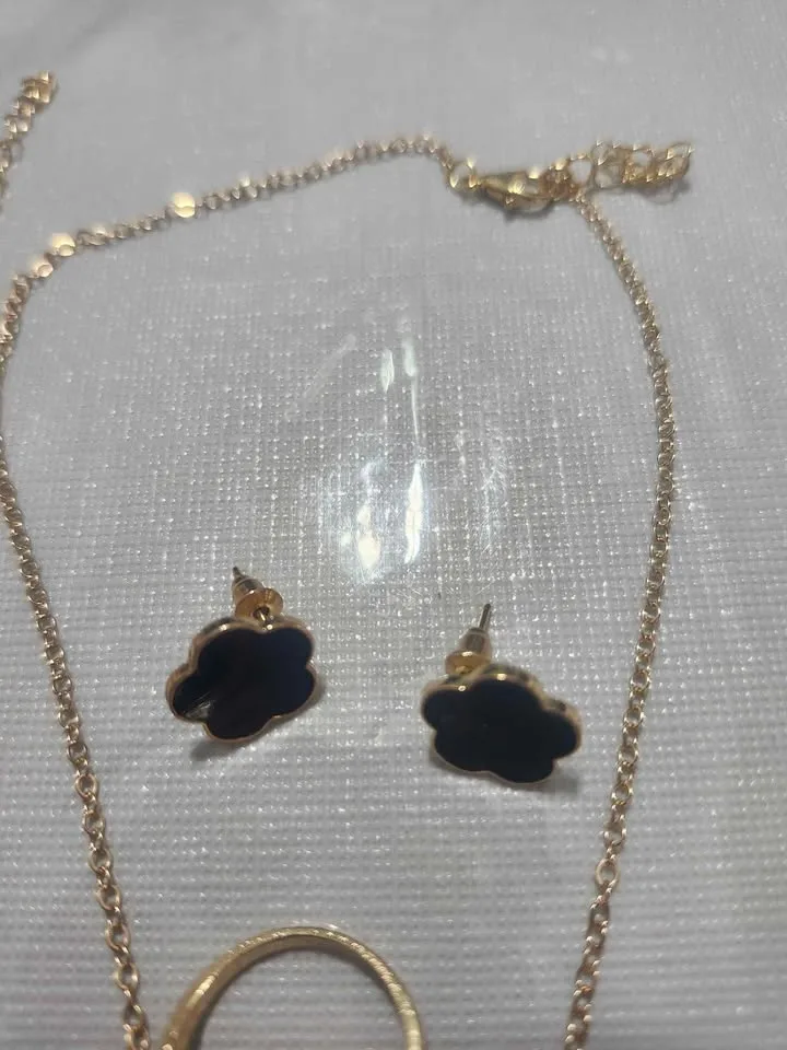 🌸 5pcs Lucky Flower Jewelry Set – with small gift bag image indicator(3)