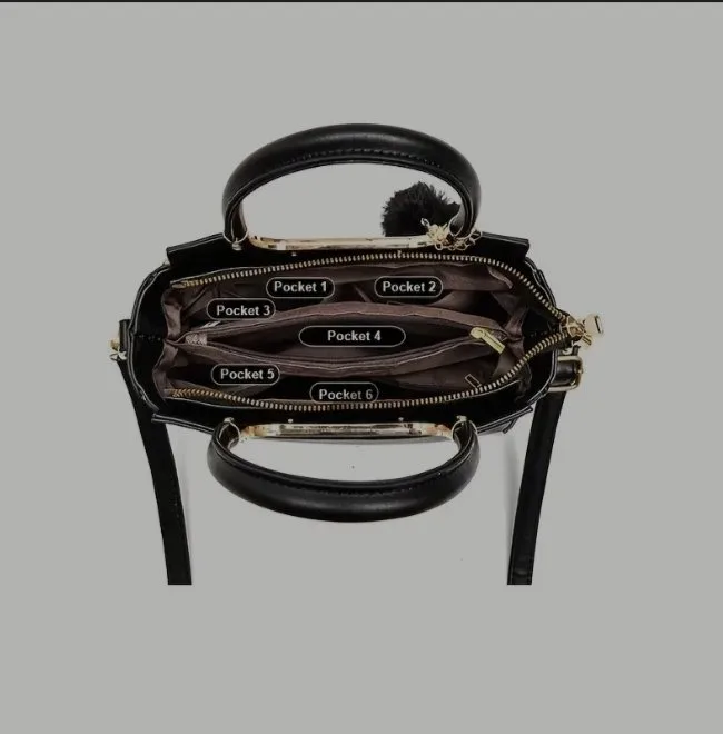 Elegant Geometric Satchel Bag image indicator(5)