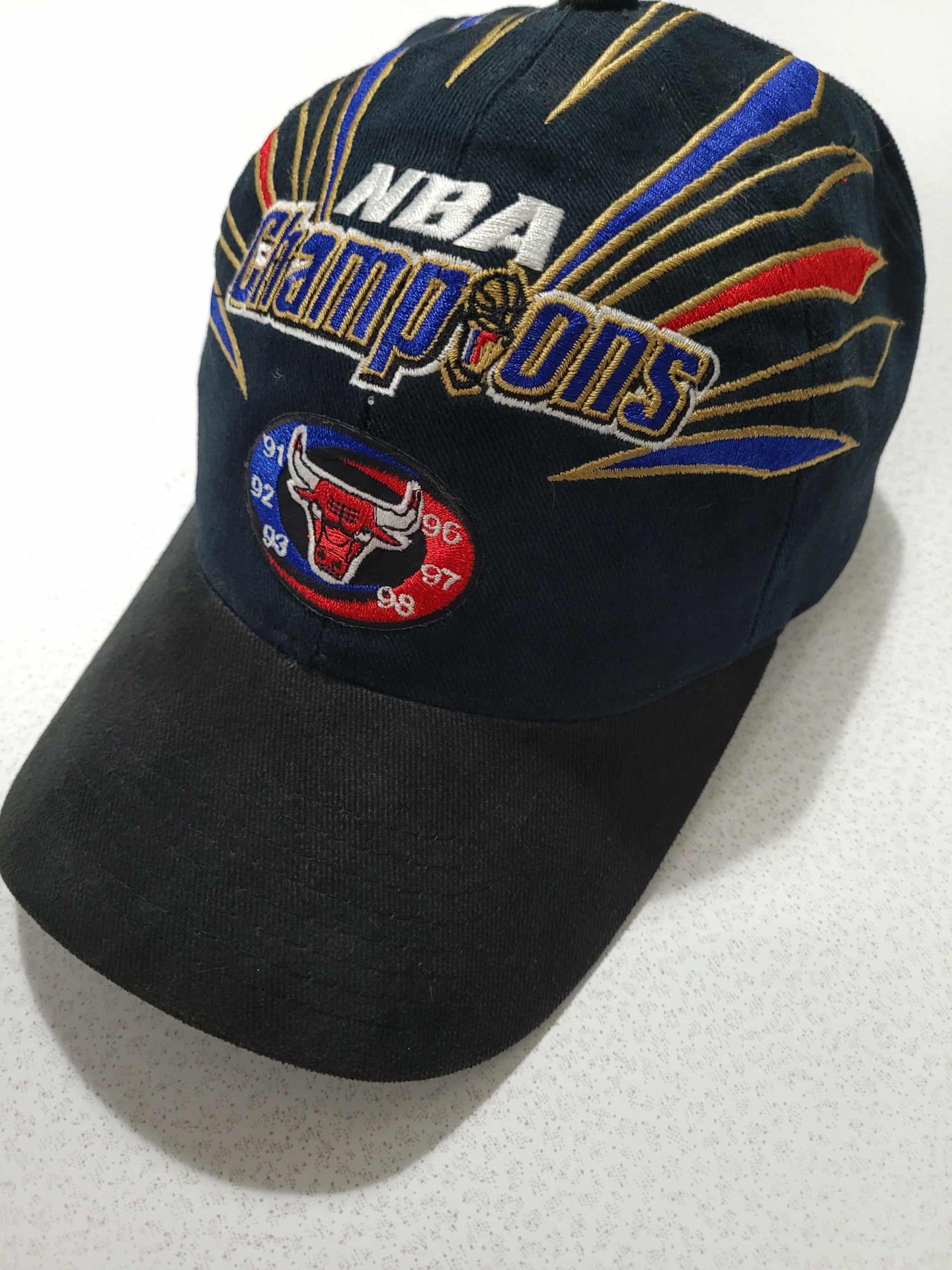 Vintage Starter Chicago Bulls 6 Time NBA Champions Hat Cap Adjus