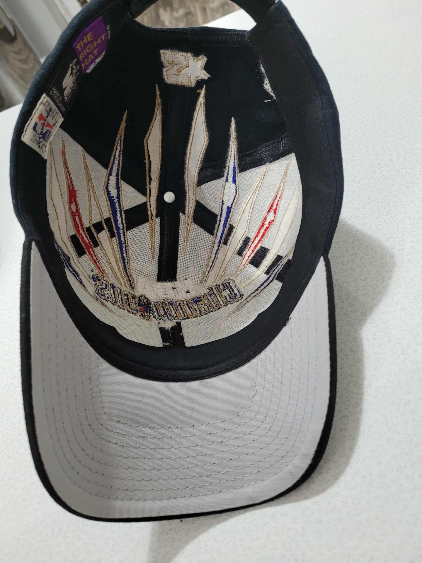 Vintage Starter Chicago Bulls 6 Time NBA Champions Hat Cap Adjus - photo 3