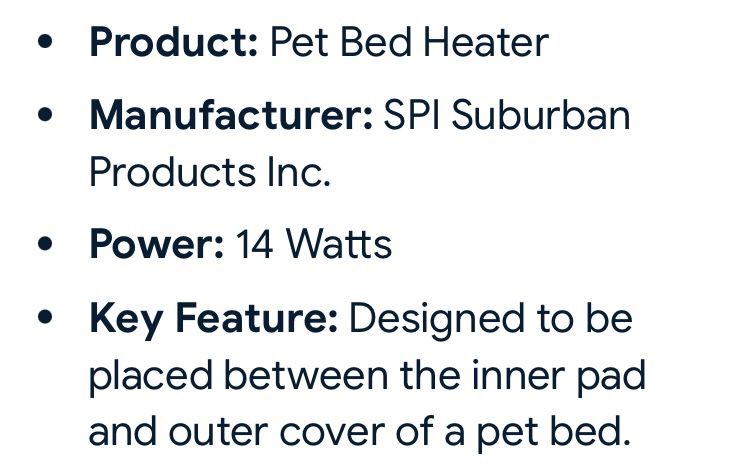 Brand New SPI Dog Cat Pet Bed 14 Watt Heating Pad Heater - photo 5