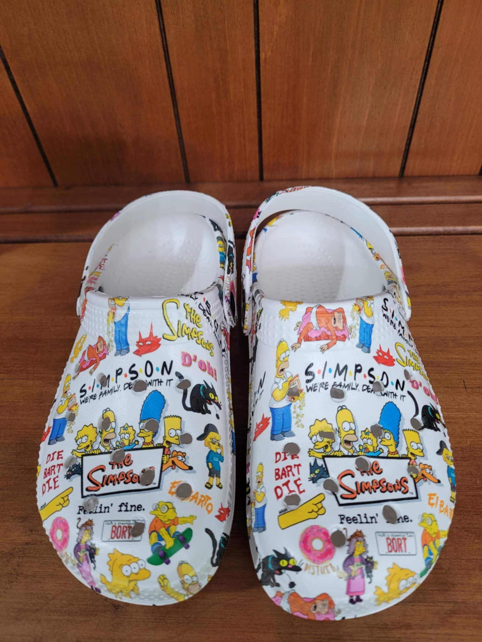 The Simpsons All Over Graphic Croc Like Sandal Shoes Size 32 Or - photo 3
