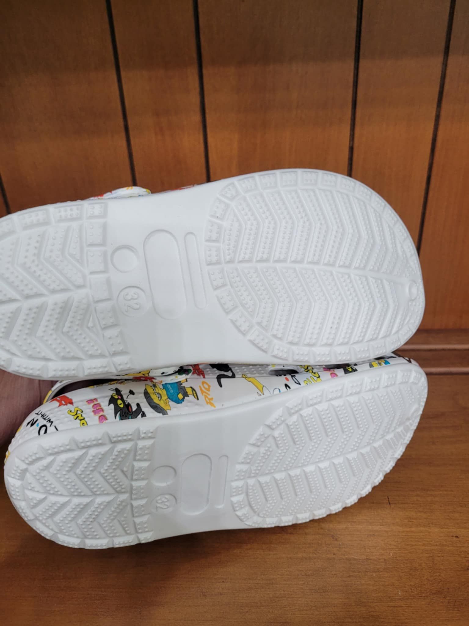 The Simpsons All Over Graphic Croc Like Sandal Shoes Size 32 Or - photo 5