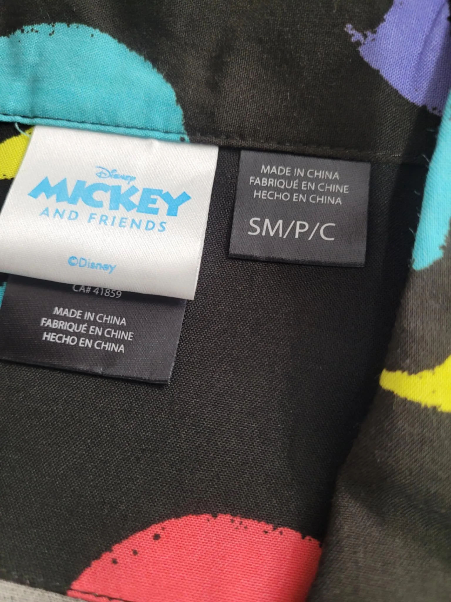 Disney Mickey Mouse All Over Logo Print Button Up Shirt Adult Si image indicator(3)