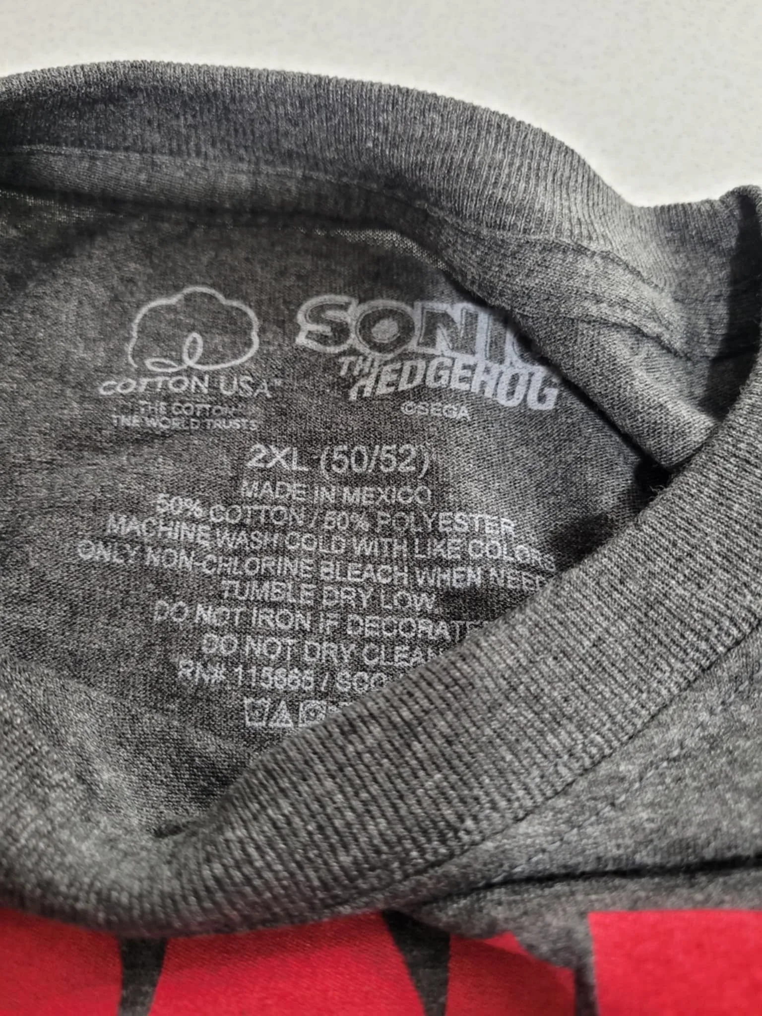 Sega Sonic The Hedgehog Graphic Print Gray Shirt XXL image indicator(4)