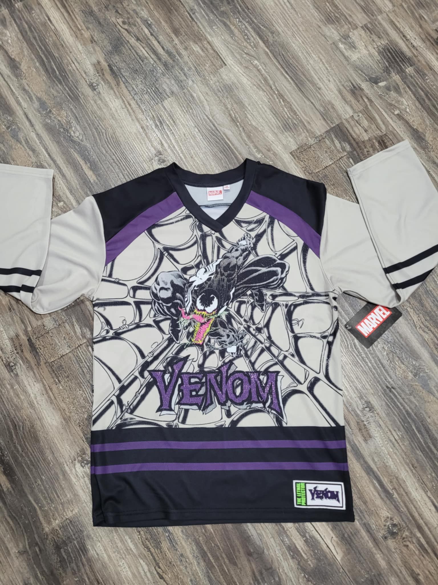 Marvel VENOM 88 Long Sleeve Jersey Shirt Adult XS - New