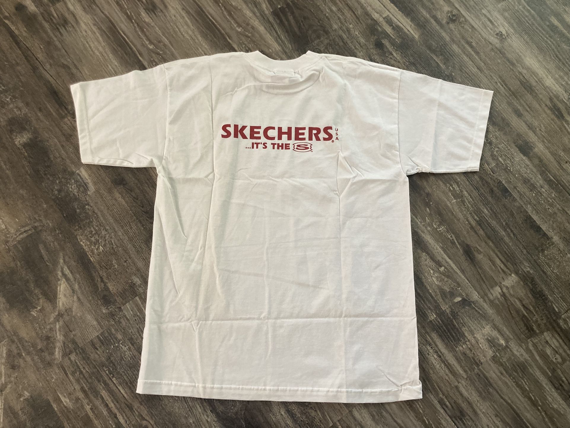 Vintage 1990s SKECHERS Shoes Logo Shirt Adult XL