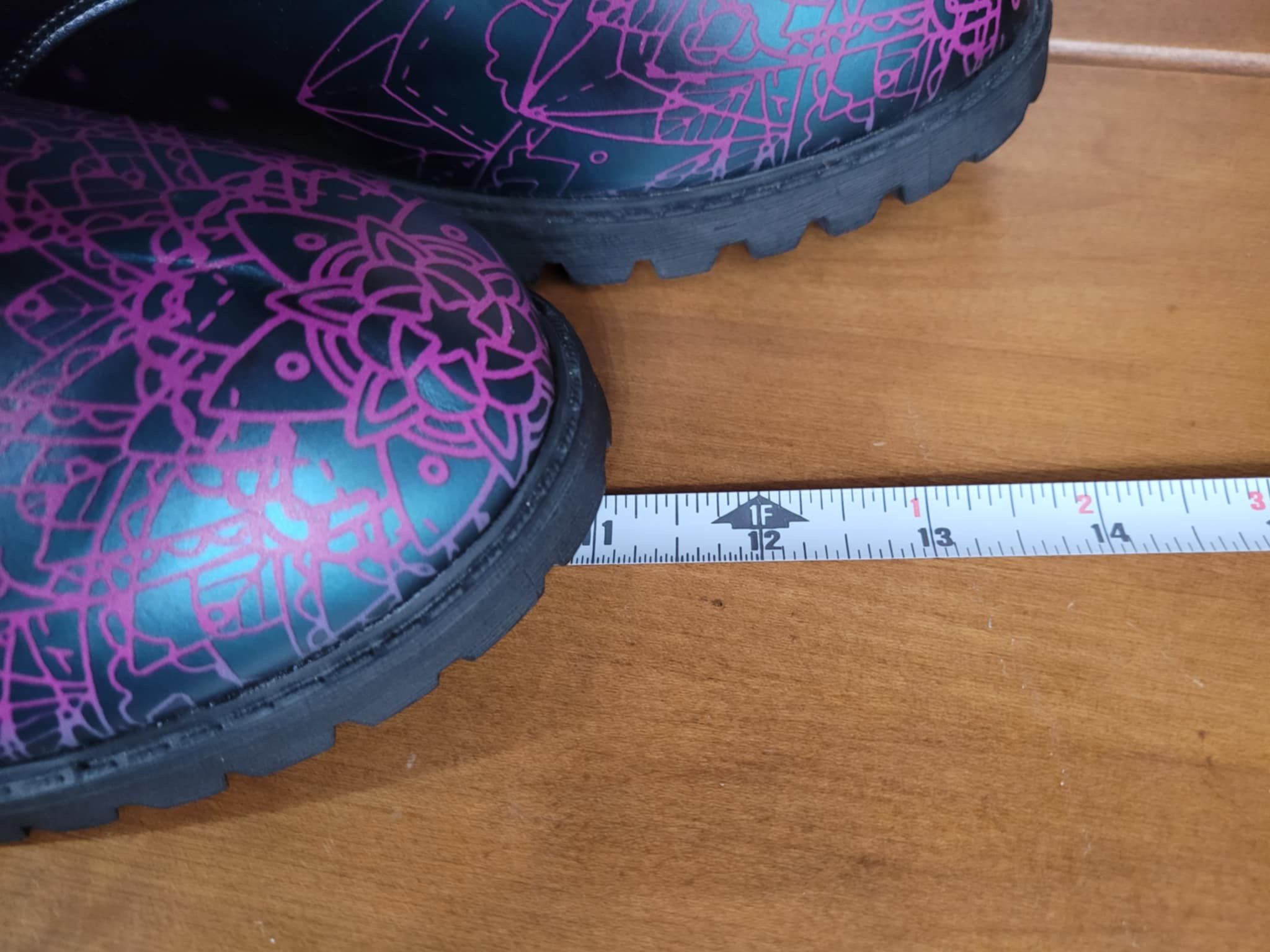 Iridescent Sun Moon Stars Astrology Purple Pink Doc Like Boots A - photo 4