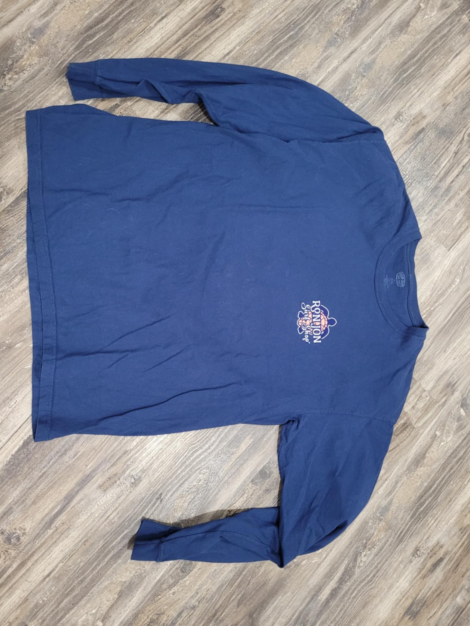Vintage Key West RON JON Surf Shop Sea Turtle Blue Long Sleeve S - photo 3