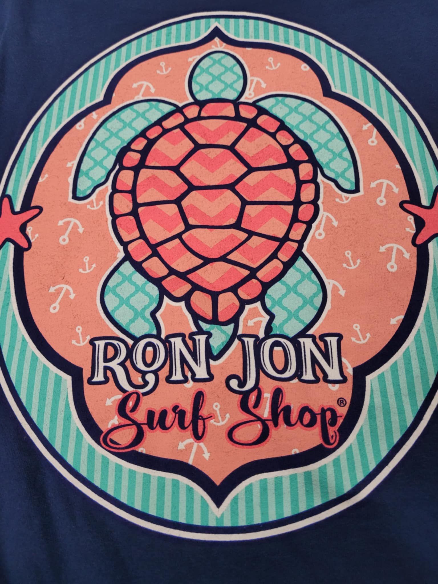 Vintage Key West RON JON Surf Shop Sea Turtle Blue Long Sleeve S - photo 4