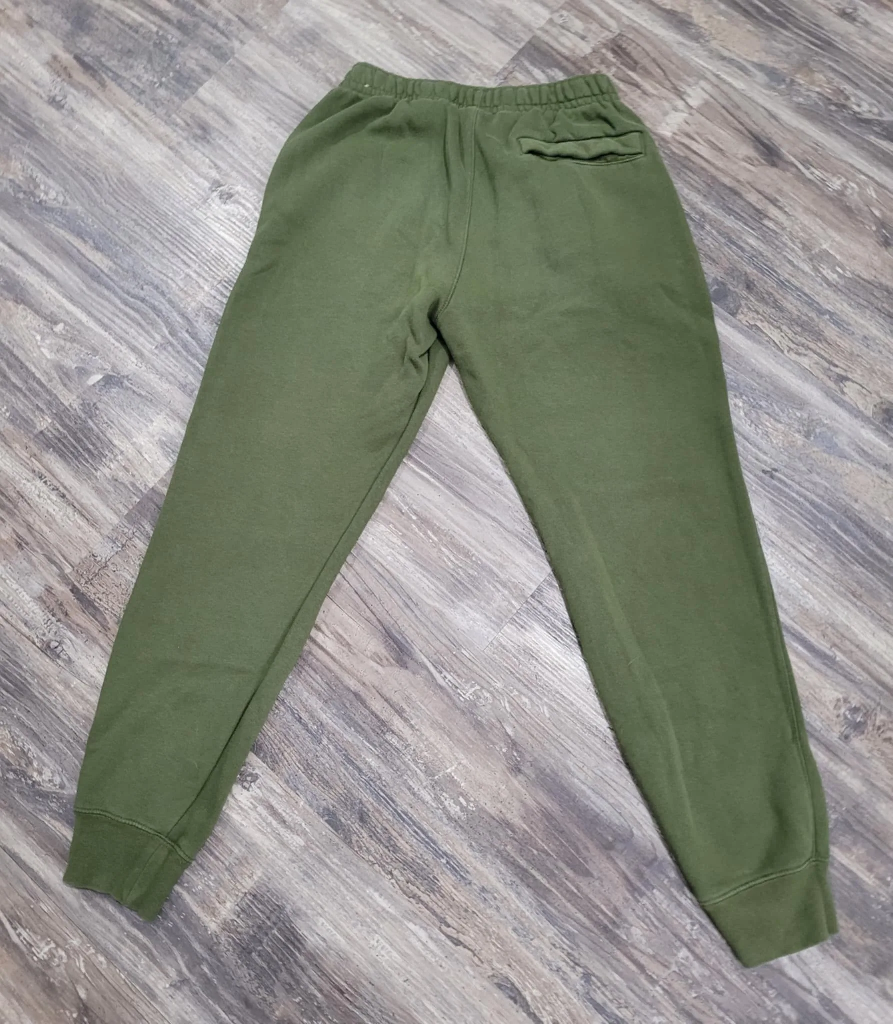 Nike Air Swoosh Logo Army Green Sweat Pants Adult Size Small !! image indicator(2)
